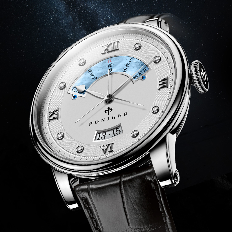 PONIGER 42mm Men Luxury Wrist  - Luxury Watch Second Hand ulasan dan harga