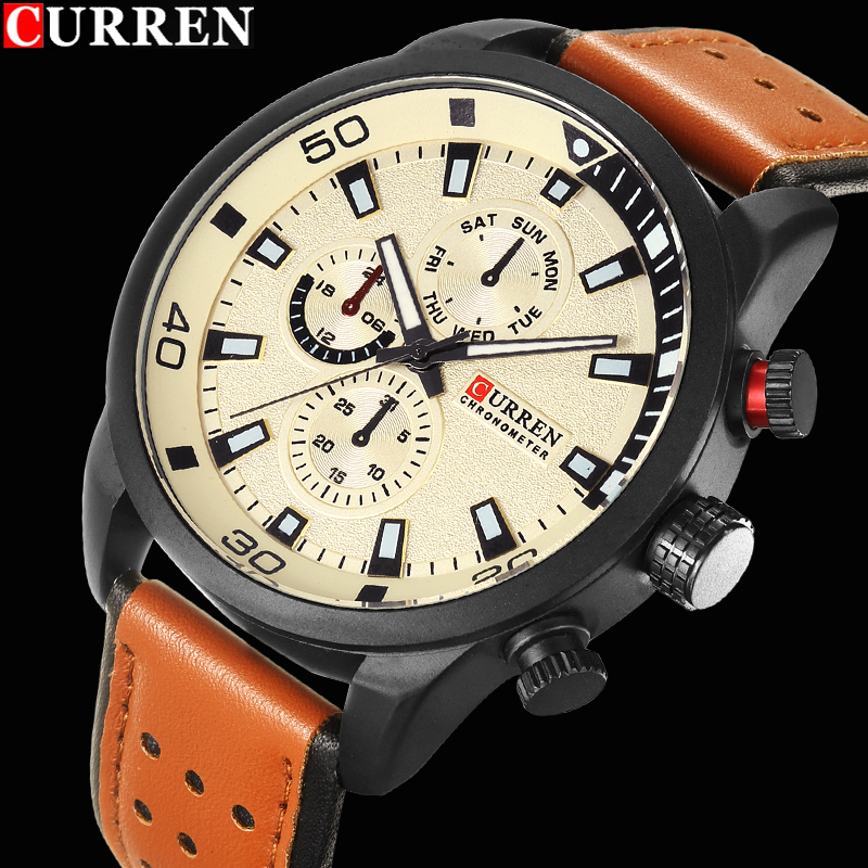 2017 CURREN Stylish Watch Men  - Luxury Watch Name ulasan dan harga