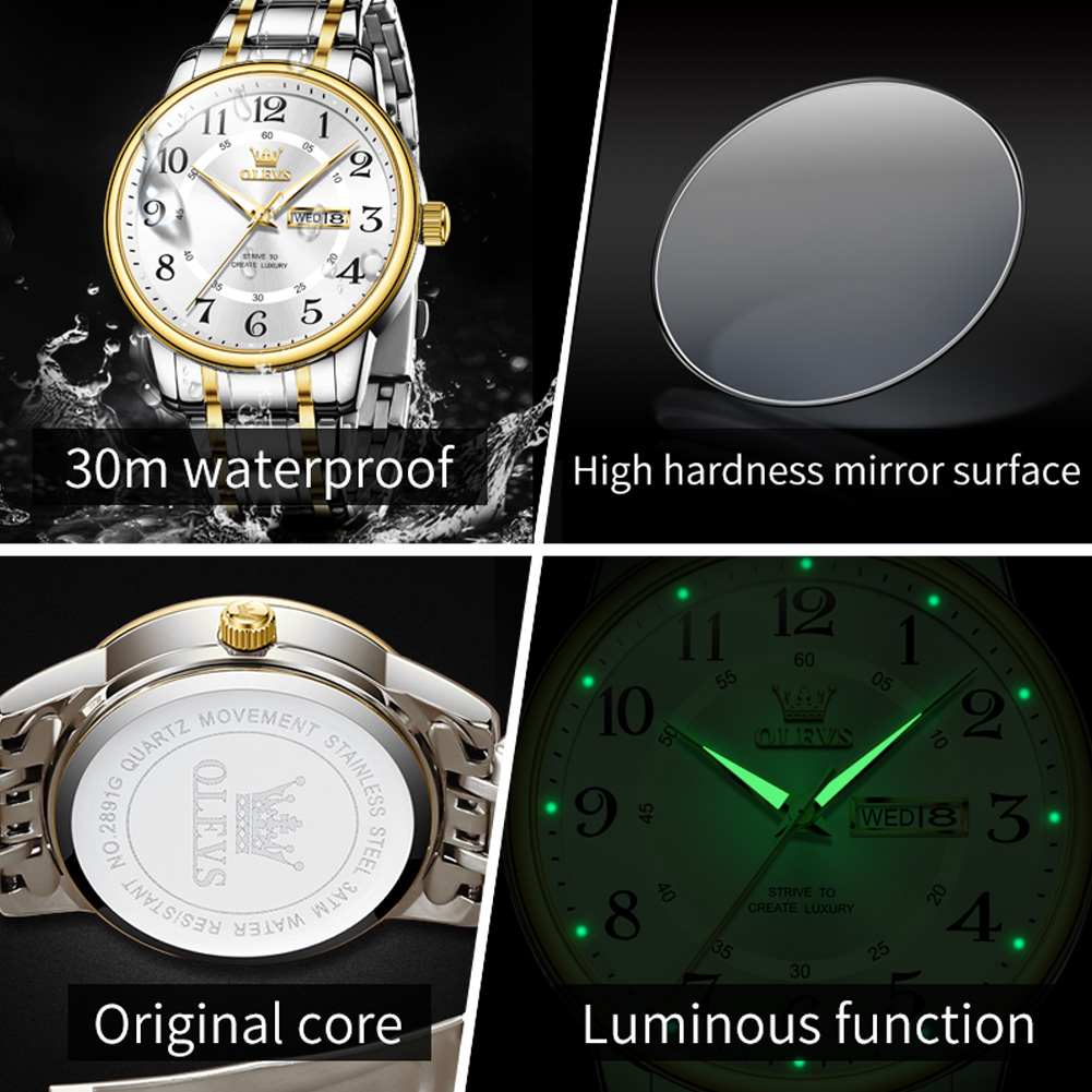 OLEVS Casual fashion men's wat - Luxury Watch Arabic ulasan dan harga