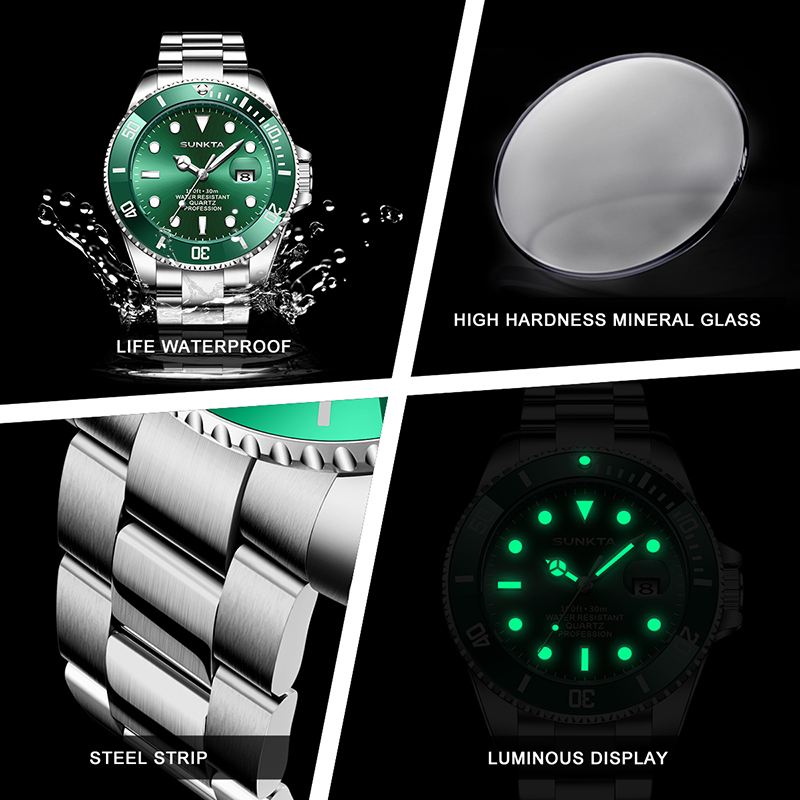 SUNKTA Mens Watches LIGE Top B - Luxury Watch Name ulasan dan harga