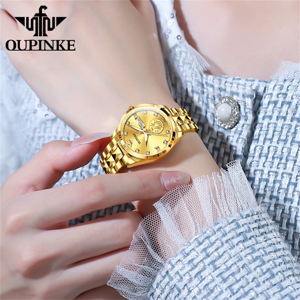 OUPINKE Woman's Watch 3259 Bus - Sapphire Crystal Display ulasan dan harga