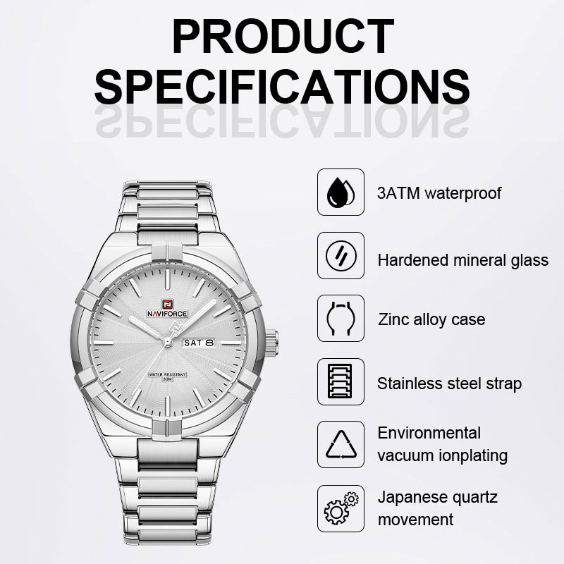 Top Brand NAVIFORCE Men's Watc - Luxury Watch Name ulasan dan harga