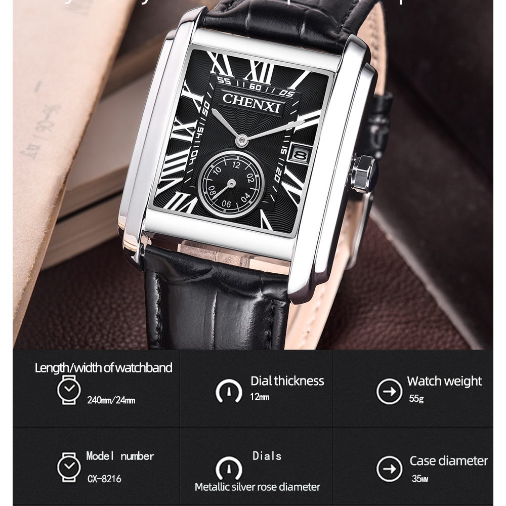 CHENXI 8216 Fashion Classic Sq - Luxury Watch Name ulasan dan harga