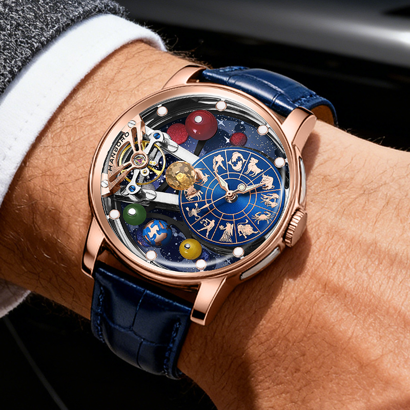 Starry Sky Watch Men's Skeleto - Luxury Watch Arabic ulasan dan harga
