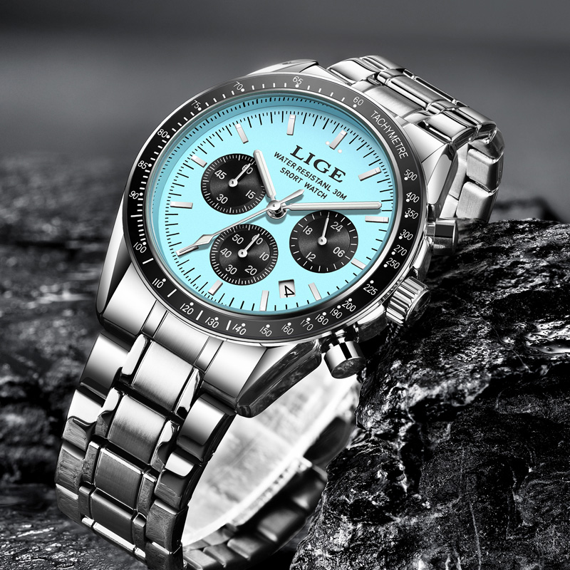LIGE Top Brand Luxury New Men  - Luxury Watch Name ulasan dan harga
