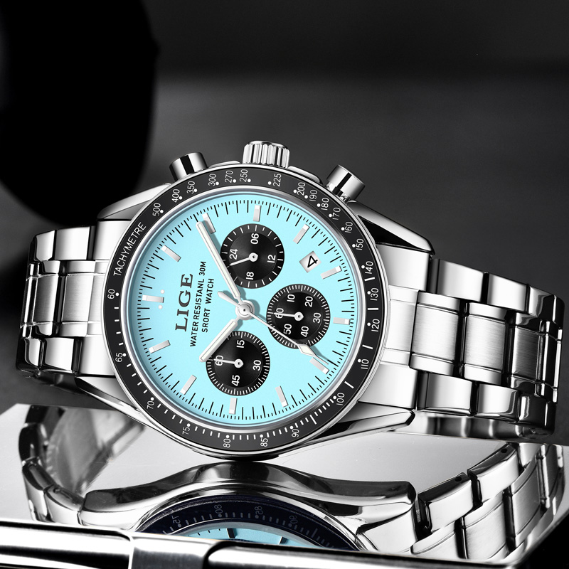 LIGE Top Brand Luxury New Men  - Luxury Watch Name ulasan dan harga