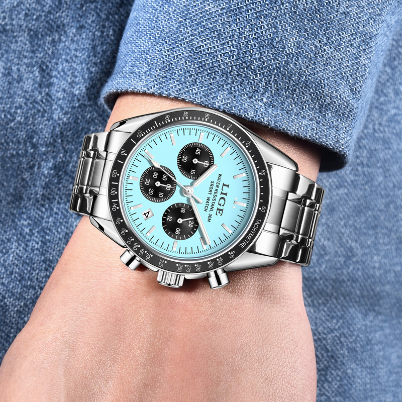 LIGE Top Brand Luxury New Men  - Luxury Watch Name ulasan dan harga