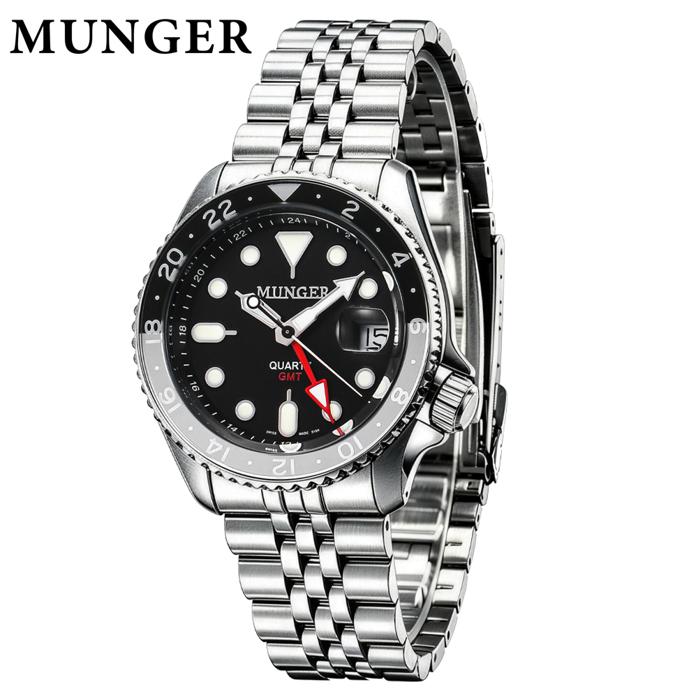 MUNGER Men's GMT Watch 316L St - Rolex Watch Submariner ulasan dan harga