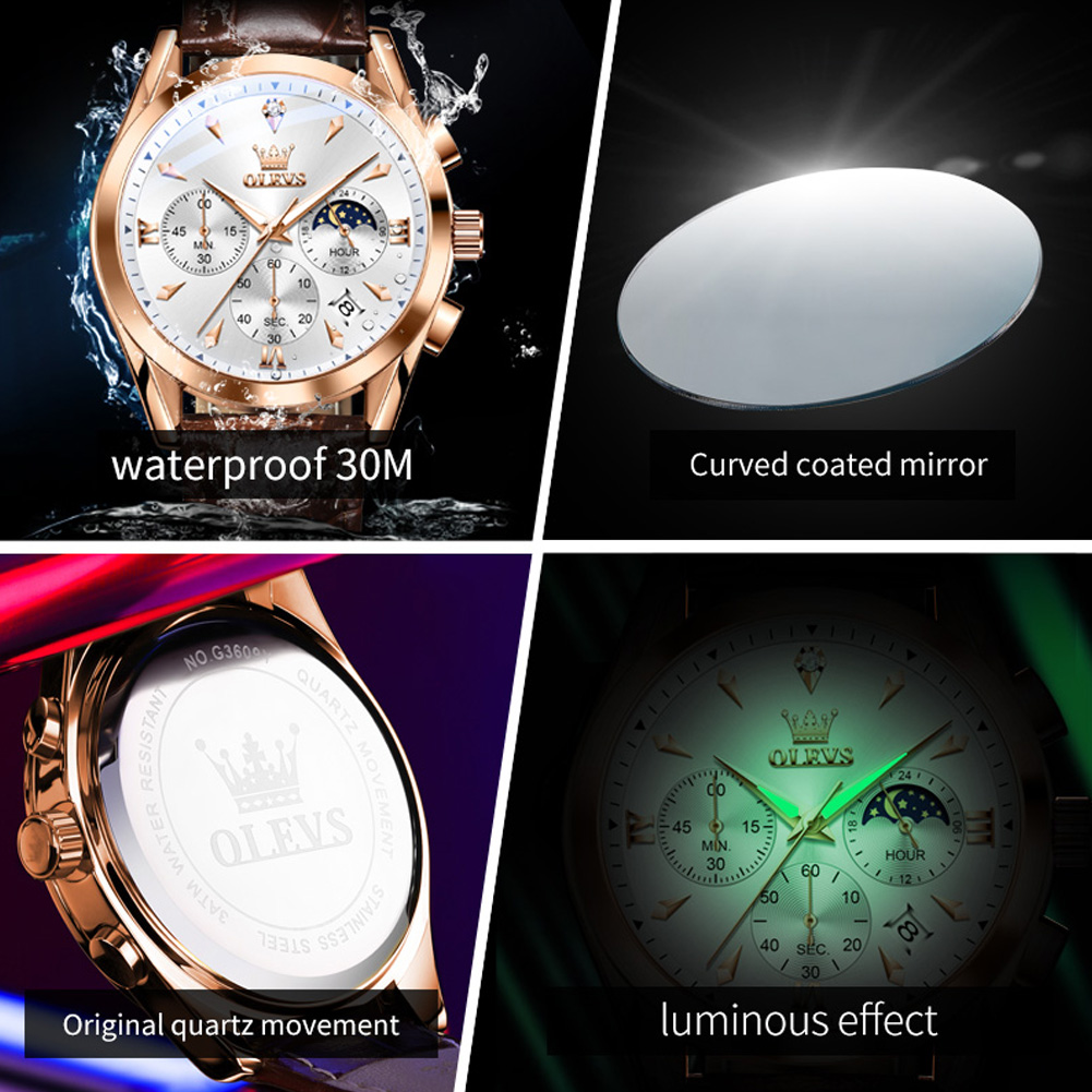 OLEVS Brand New Fashion Quartz - Luxury Watch Name ulasan dan harga
